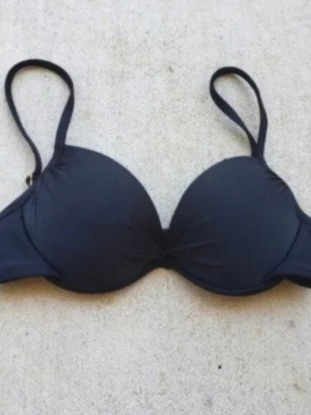 NWOT Xhilaration Black Twist Bikini Swim Top.